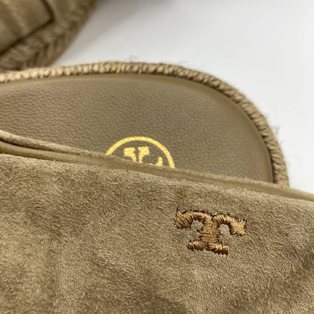 NWOB Tory Burch‎ Suede Slingback Espadrilles In Leccio Tan Size 5